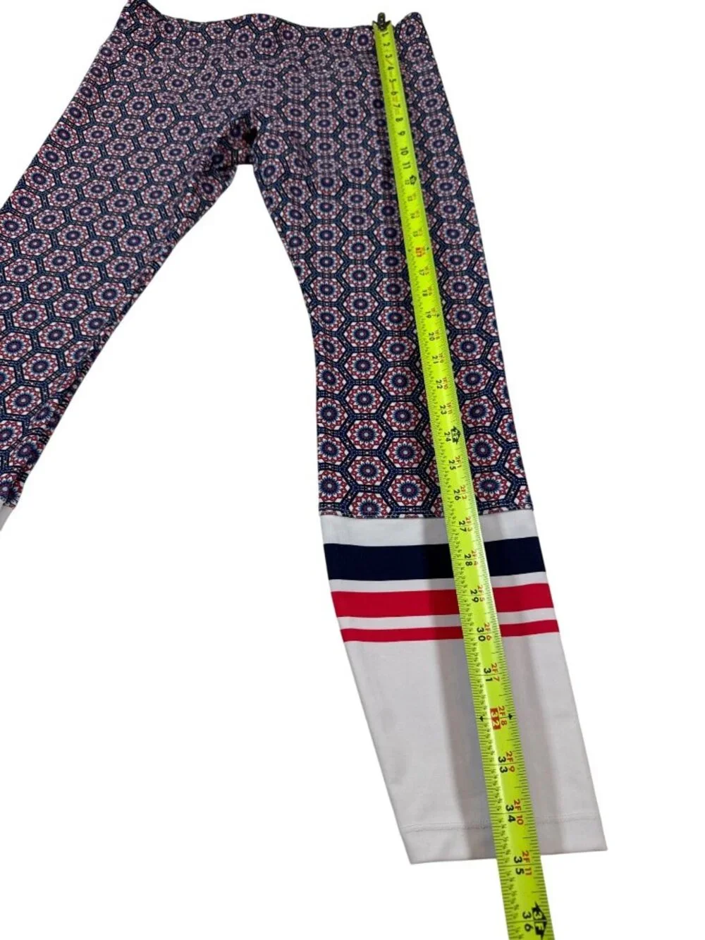 Uniquely Lorna Jane Womens Geometric Pattern Leggings Sz Large (LL489)